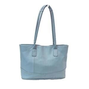 AmeriLeather Casual Leather Handbag Light Blue